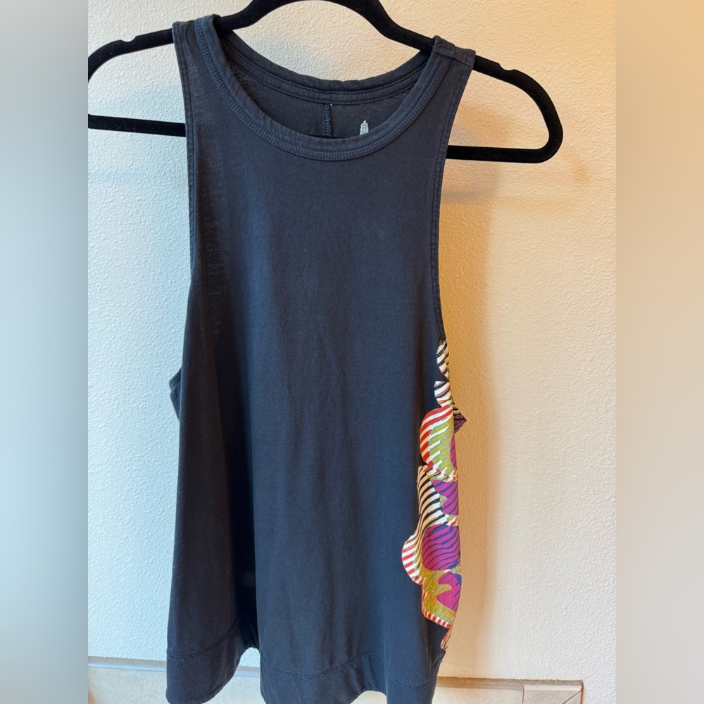 Free People Inhale graphic workout tank size M